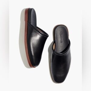 Madewell Black Leather Mules